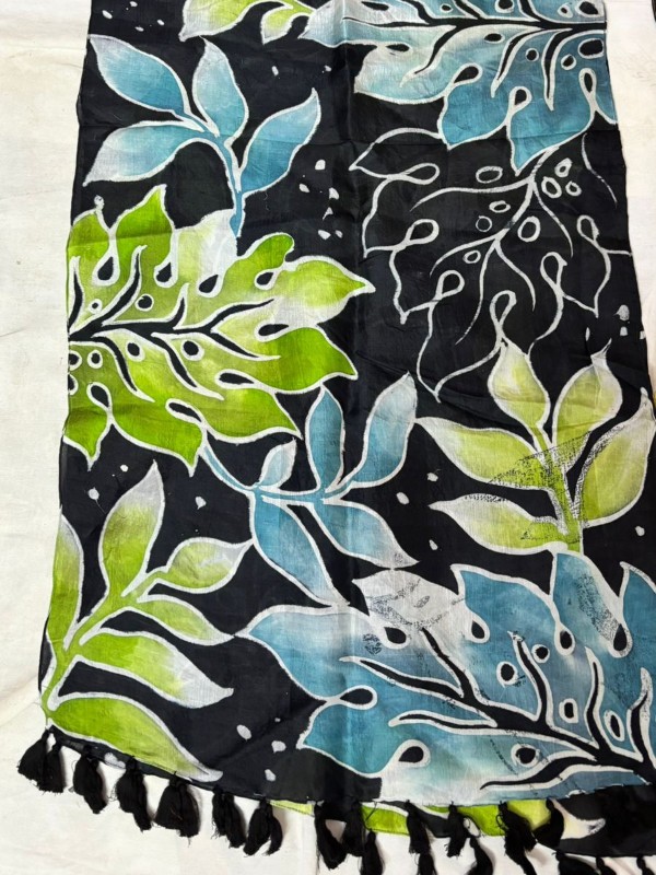 Pure silk hand painted stoles with tessels